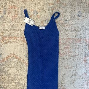 Mango knit dress with fringe detail